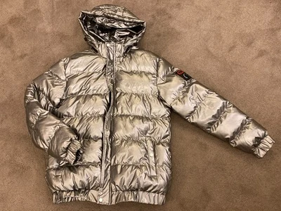 MENS' PUFFER PARKER SHINY WET LOOK  WINTER WARM JACKET BRAND NEW!! - Image 1 of 4