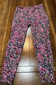 Lululemon Base Pace Highrise Größe 10 Legging Hose Blumenmuster elektrisch gebraucht, in einwandfreiem Zustand - Bild 1 von 5