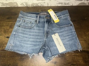 NWT! Just USA The Dad Freyed Hem Denim Short Indigo Size 12 - Picture 1 of 5
