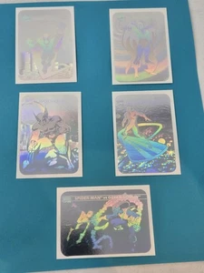 1990 Marvel Universe HOLOGRAMS Complete Set Of 5 Silver Surfer Wolverine Magento - Picture 1 of 11