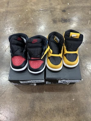 Talla 4C- Jordan 1 Alto Polen TD/Unc To Chi TD Paquete Nuevo/DS Envío Rápido! Foto 1 de 4