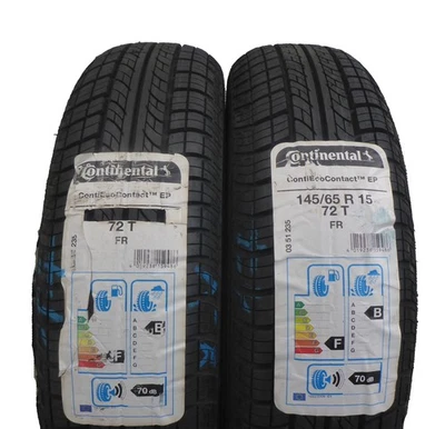 2 x CONTINENTAL 145/65 R15 72T ContiEcoContact EP Sommerreifen 2017  VOLL - Bild 1 von 4
