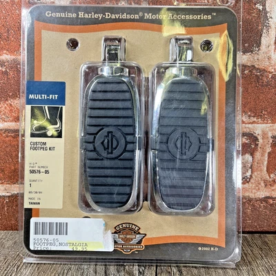 Kit de estriberas personalizadas originales Harley Davidson 50576-05 cromo montaje macho nuevo Foto 1 de 4