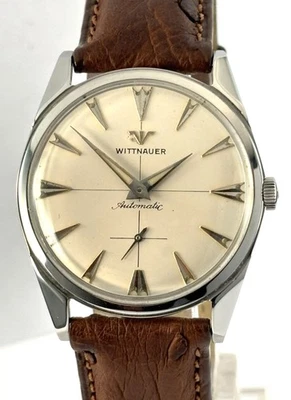 Vintage Longines Wittnauer Stainless Stee Automatic  Mens Watch 17J  11AN 1950s - Image 1 of 4