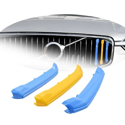 Personalizado para Volvo XC60 2018-2021 Suecia Bandera Color Parrilla Delantera Inserto Embellecedores Foto 1 de 4