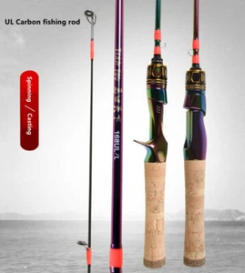 1.68M/1.8M Carbon Fiber Fishing Rod Ultra Light Casting Fishing Pole Stream Rods - Picture 1 of 21