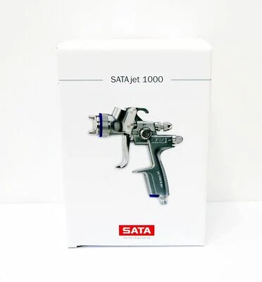 SATA jet 1000 B HVL 1.7 GRAVITY FED SPRAY GUN 149385 w/ QCC reusable plastic cup - Image 1 of 3