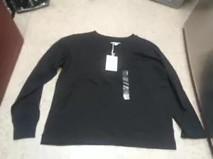 Nwt Free Assembly WOMENS Pocket Boy Tee Black S M - Picture 1 of 1