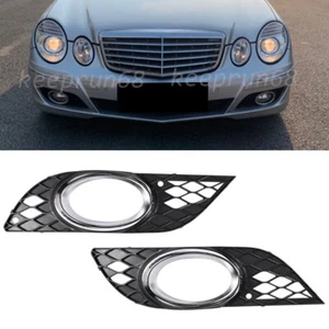 2X Front Bumper Fog Light Grille Cover For Benz E-Class W211 2007-2009 E320 E350 - Picture 1 of 10
