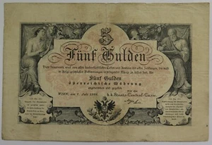 [R2892] 5 Gulden 07.07.1866, K.K. Staats-Central-Casse - Imagen 1 de 2