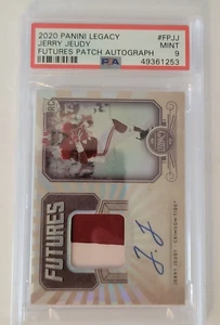 Parche Panini Legacy Futures Jerry Jeudy 2020 novato reliquia automático 62/135 PSA 9 como nuevo - Imagen 1 de 24