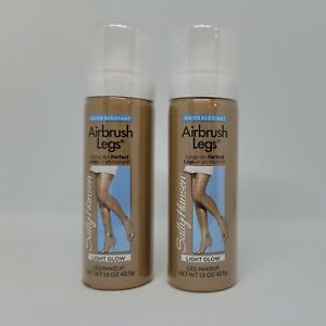 2 Bottles of Sally Hansen Airbrush Legs LIGHT Glow 1.5 oz Spray On Leg Makeup 