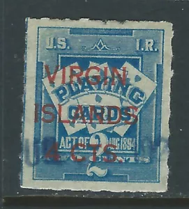 Bigjake: U. S. Virgin Islands, RF-1,  4 cts. overprint on 2 ct. Playing Cards - Picture 1 of 2