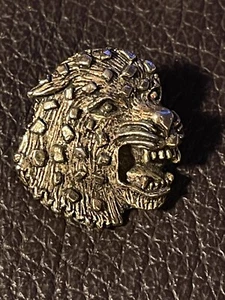 Snarling Leopard Head Brooch Pin Old School Style - Picture 1 of 5