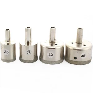 4Pcs 25 30 40 45 mm Lapidary Super-thin Diamond  Core Drill Bit Hole Saw 0.6 mm - Picture 1 of 6