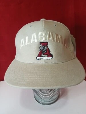 De colección NUEVO Alabama Carmesí Marea Correa Gorra Gorra Aguja Americana Beige Logo Foto 1 de 4