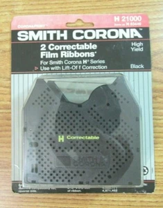 NASTRI PELLICOLA CORREGGIBILI SMITH CORONA H 21000 HIGH YIELD NERO SERIE H CONFEZIONE DA 2 - Foto 1 di 4