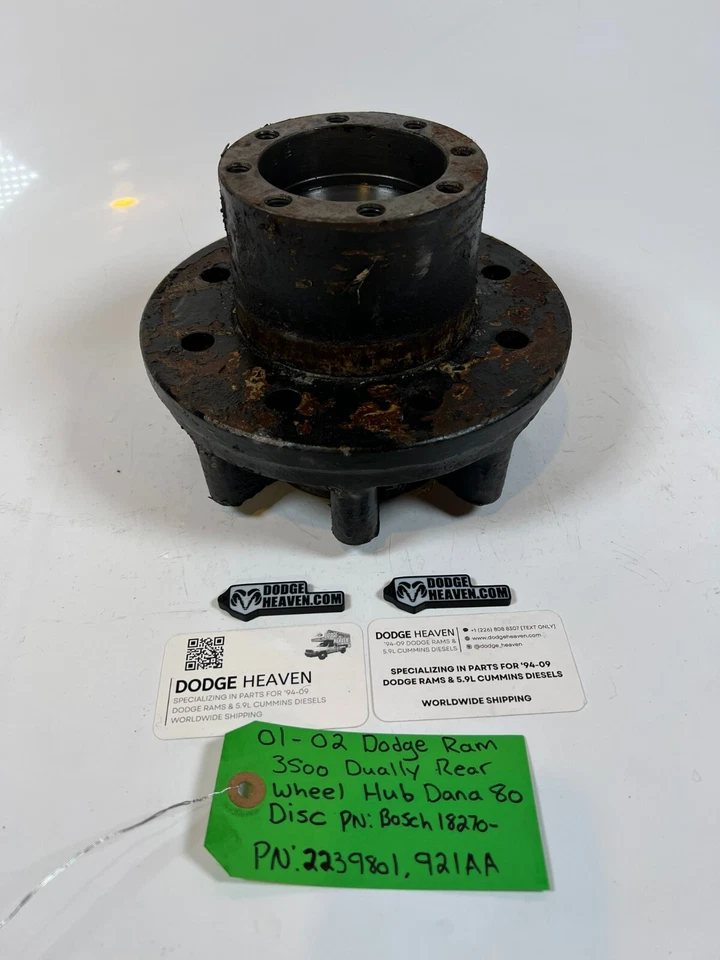 Doble buje de rueda trasera Dana 80 disco 2239801 OEM 2001-2002 Dodge Ram 3500 2001-2002 Foto 1 de 4
