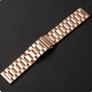 Fine Solid Stainless Steel Watch Band Straps Mens Metal Bracelet16/18/20/22/24mm