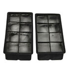 2 x 8 Ice Maker Large Cube Square Tray Molds Whiskey Ball Cocktails Silicone Big