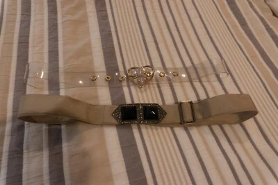 Paquete de cinturón con joyas j.crew y cinturón corazón translúcido sin etiquetar Foto 1 de 4