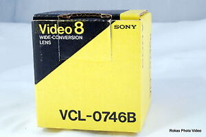 Genuine Sony Video 8 Wide-Conversion Lens VCL-0746B with Box for camcorder
