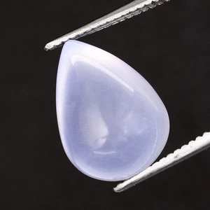 Gorgeous! 4.17ct Tear Drop Natural Violetish Blue Chalcedony, Africa - Imagen 1 de 4