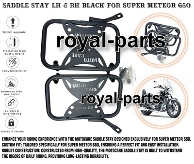 SADDLE STAY LH & RH BLACK FIT FOR ROYAL ENFIELD SUPER METEOR 650 - Image 1 of 4