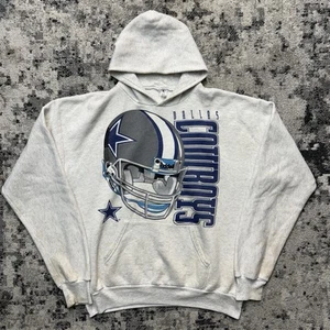 Vintage Dallas Cowboys Grey Hoodie Pullover Mens XL NFL Football Sweatshirt - Picture 1 of 9