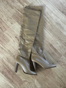 MARCO X Botas Tamara Mellon Marrón/Tostado Rodilla Alta Cuero Suave Nuevas Sin Caja Talla 8.5 - Imagen 1 de 10