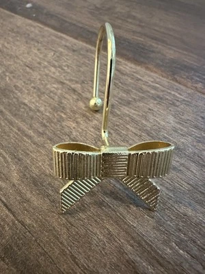 12 PIEZAS Ganchos Decorativos para Cortina de Ducha con Arco Dorado, Ganchos para Cortina de Nudo de Arco Ducha... Foto 1 de 4