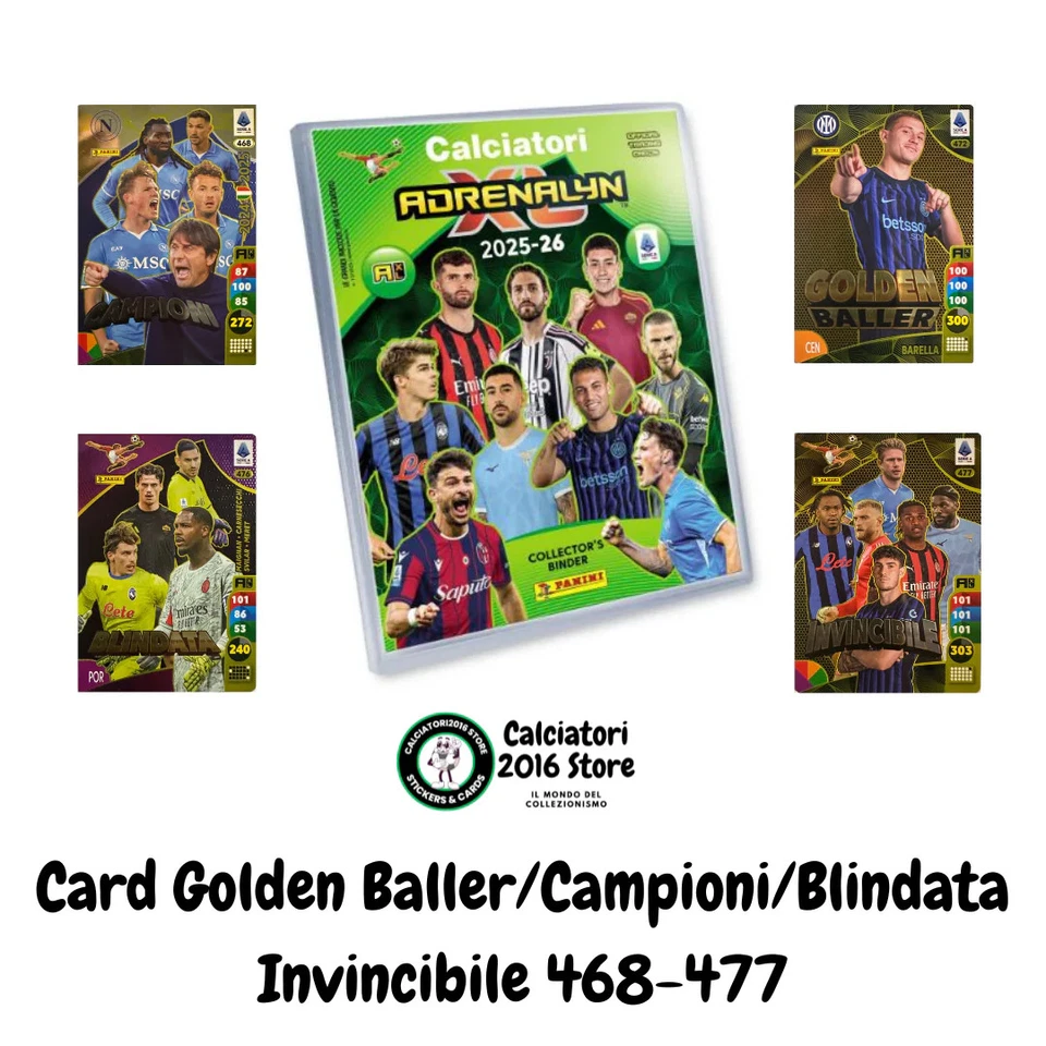 Panini Calciatori Adrenalyn XL 2025-26 card Golden Baller/Blindata/Invincibile - Immagine 1 di 1