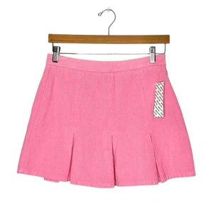 Urban Outfitters BDG Pink Corduroy Tennis Skirt Size Medium Pickleball Pink Prep - Picture 1 of 10