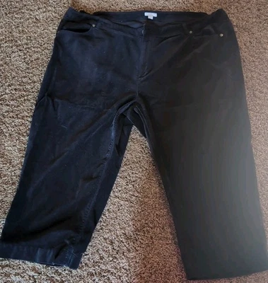 Pantalones cortos de terciopelo Jill negros para mujer talla 24 Foto 1 de 4