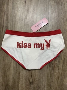 Y2K Vintage Playboy Kiss My Bunny Head Slip Unterwäsche Größe M - Bild 1 von 11
