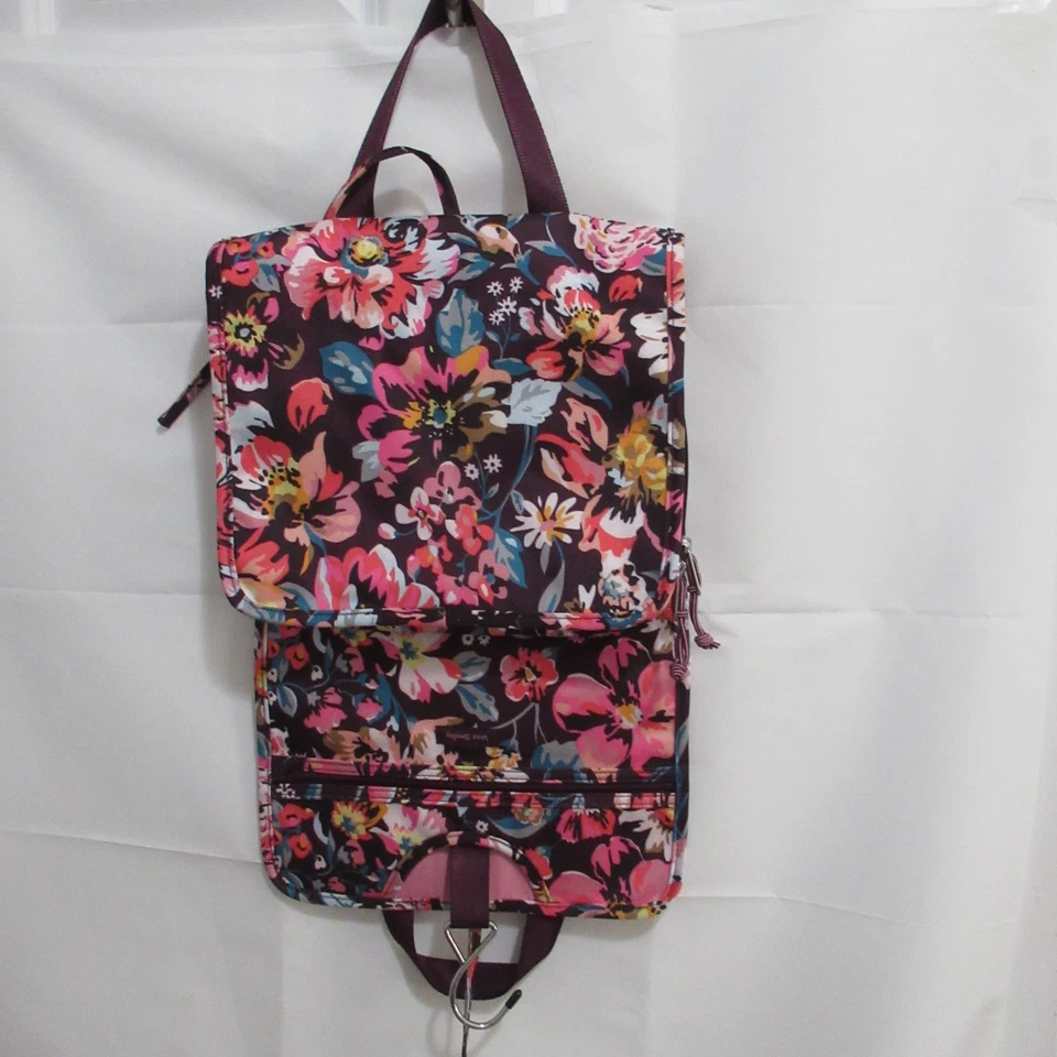 Vera Bradley Hanging Travel Organizer Zipper Indiana Rose blossom burgundy wine - Image 1 of 4