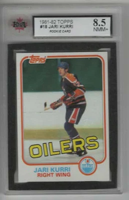 1981-82 Topps Hockey #18 Jari Kurri Rookie KSA 8,5 "NMM+" EDMONTON Foto 1 de 2