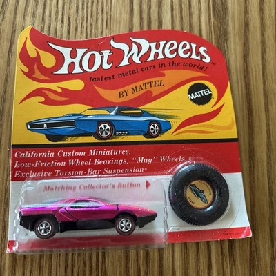 Hot Wheels Redline 1969 HOT PINK Carabo Black Interior MOC!! - Image 1 of 4