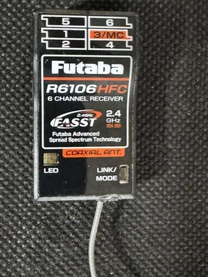 Futaba R6106HFC 6-Kanal Telemetrie Empfänger 2,4GHz FASST ( Parkflyer or Indoor) - Bild 1 von 4