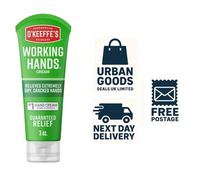 UK BRANDED O'Keeffe's Working Hands 80ml Tube Handcreme für extrem trockene & rissige Hände