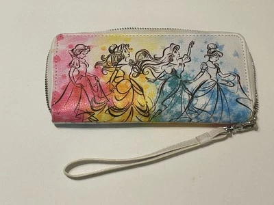Cartera Muñequera Disney Princesa Acuarela Blancanieves, Bella, Ariel y Cenicienta Foto 1 de 4