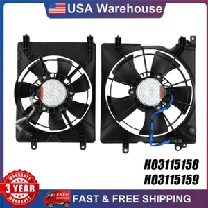 2pcs A/C AC Condenser Radiator Cooling Fan For 12-15 Honda Civic 2013-17 Acura - Foto 1 di 14