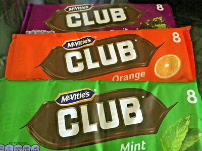 McVities Club Biscuits Orange, Mint, Salted Caramel 1 Pack NEW SHIPS WORLDWIDE - Image 1 of 3