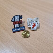(C3) 2 Pins pin's pin lapel le parisien et tele 7 jeux
