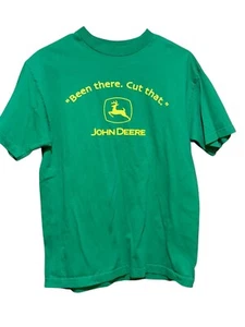 Vintage 90s-Y2K John Deere Green.  Been There Cut That  T-Shirt  Men's Medium  - Picture 1 of 8
