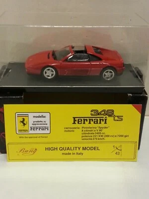 Ferrari 348 TS 8801 019 Die Cast Model 1/43 Bang - Immagine 1 di 2