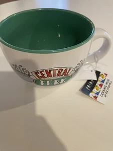 NWT Friends Themed Coffee Mug Central Perk White Green 24oz Large Mug - Picture 1 of 6