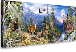 5D Diamond Painting Kits for Adults (35.4X11.8Inch) DIY Large Forest Full round - Picture 1 of 12