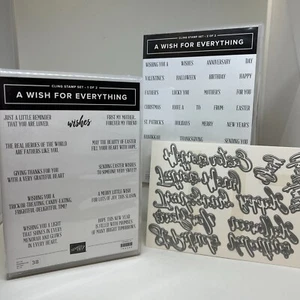 Stampin’ Up! A Wish For Everything Stamp Set & Word Wishes Dies Bundle Sentiment - Picture 1 of 6