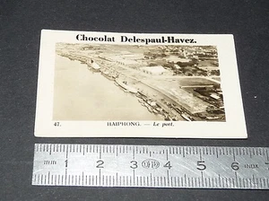 PHOTO CHOCOLAT DELESPAUL-HAVEZ 1950 COLONIE INDOCHINE TONKIN HAÏPHONG PORT - Imagen 1 de 2